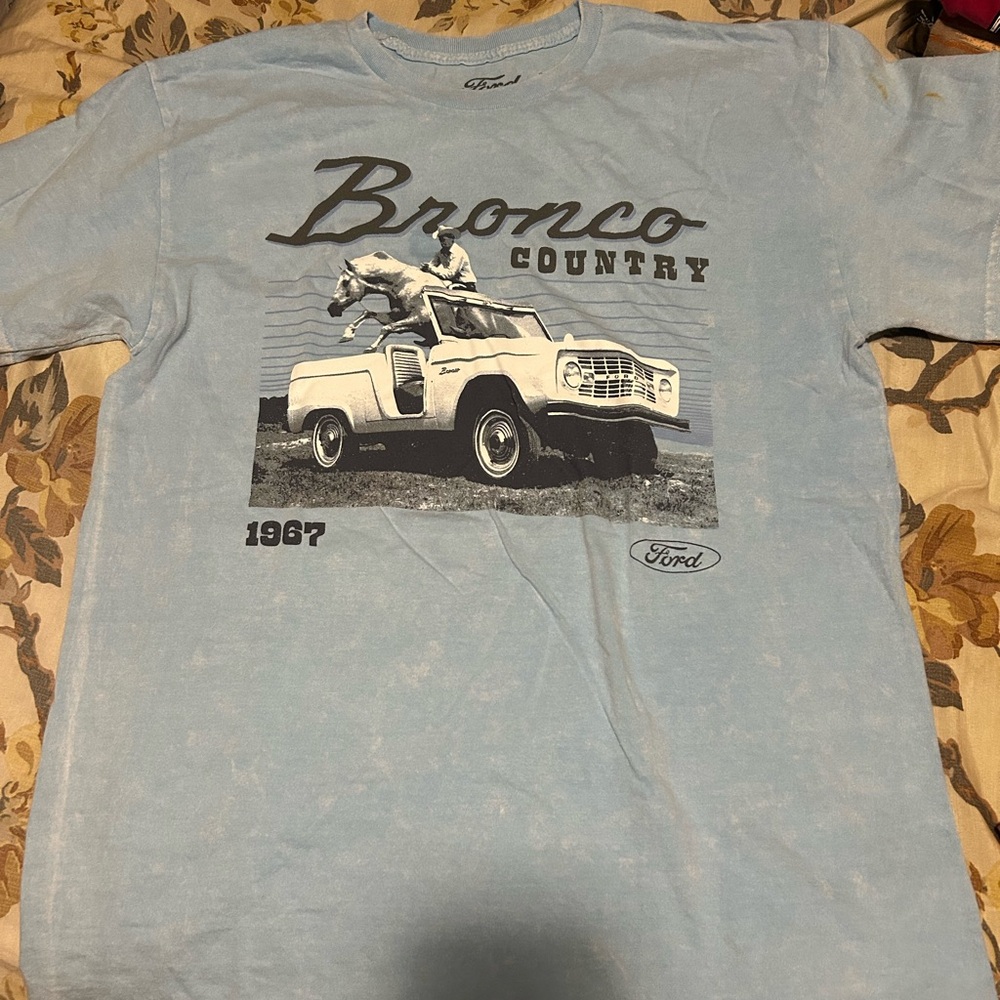 Ford Light Blue Bronco Graphic Tee
